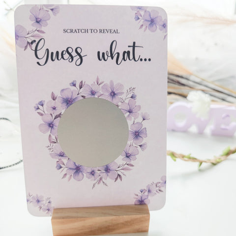 Guess What… Scratch Reveal Card – Personalised Surprise Message
