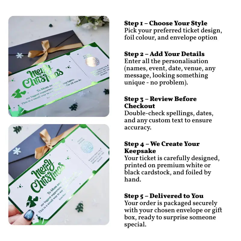 Christmas Foil Scratch-Off Ticket - Foil Ticket