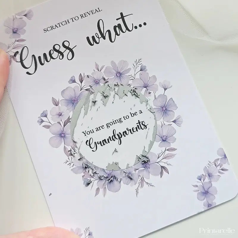 Guess What… Scratch Reveal Card – Personalised Surprise Message - Greeting Card
