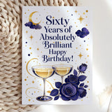 Sixty Years of Absolutely Brilliant 60th Birthday Card - sixty years, 60th birthday, 60th birthday card, absolutely