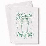 Handmade - Greeting Card - Irish Wedding Card Sláinte to the Two of You | Ireland