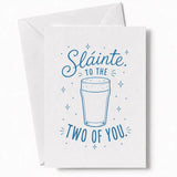 Handmade - Greeting Card - Irish Wedding Card Sláinte to the Two of You | Ireland