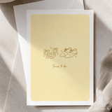 Soon to Be | Engagement & Wedding Card - groom’s oxford shoes, bridal heels, groom’s oxford, oxford shoes, colour