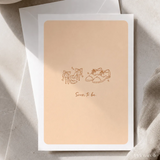 Soon to Be | Engagement & Wedding Card - groom’s oxford shoes, bridal heels, groom’s oxford, oxford shoes, colour