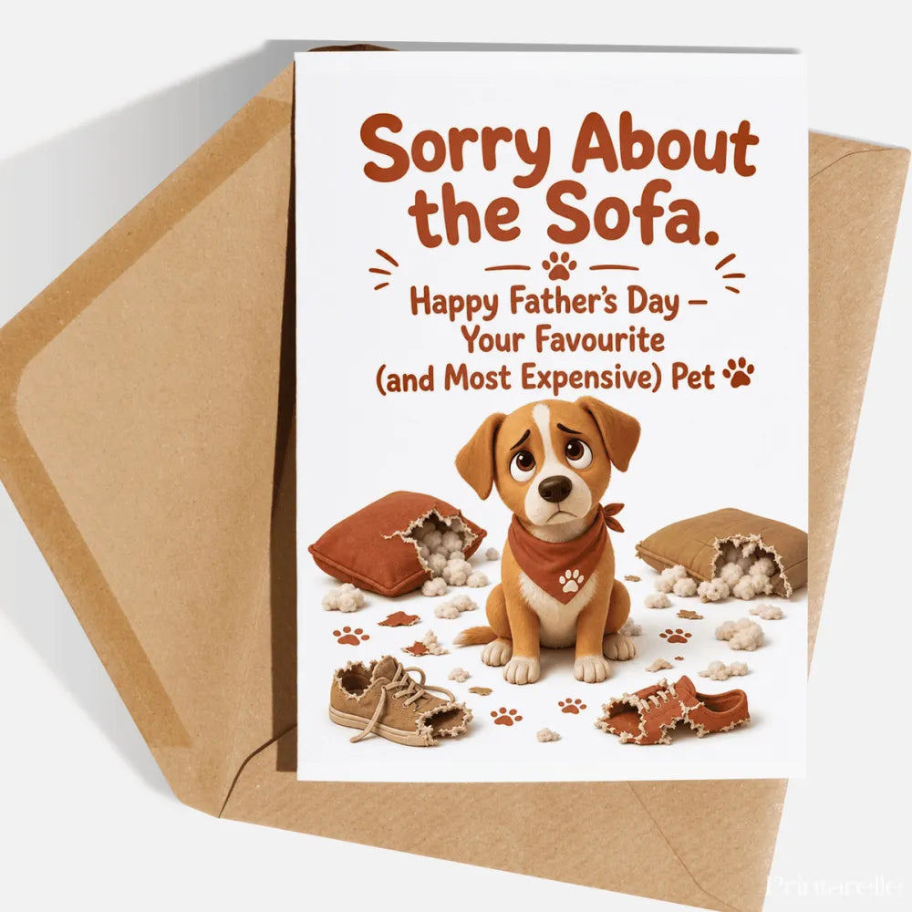 Handmade Greeting Card | Printarelle | From the family troublemaker, with love. This funny design stars