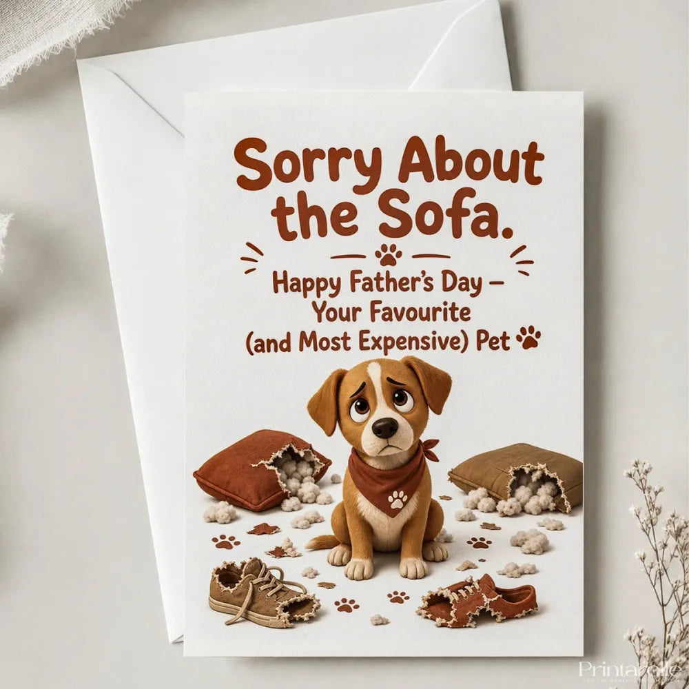 Handmade Greeting Card | Printarelle | From the family troublemaker, with love. This funny design stars