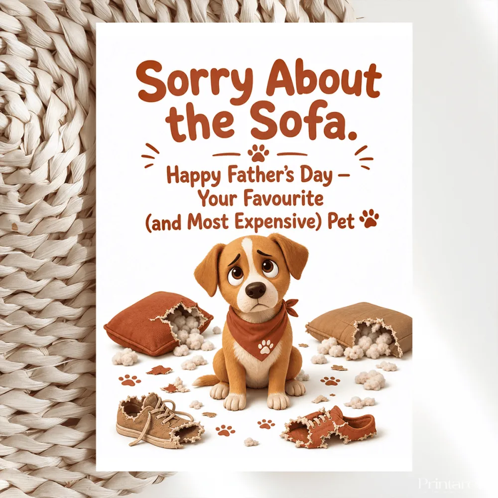 Handmade Greeting Card | Printarelle | From the family troublemaker, with love. This funny design stars
