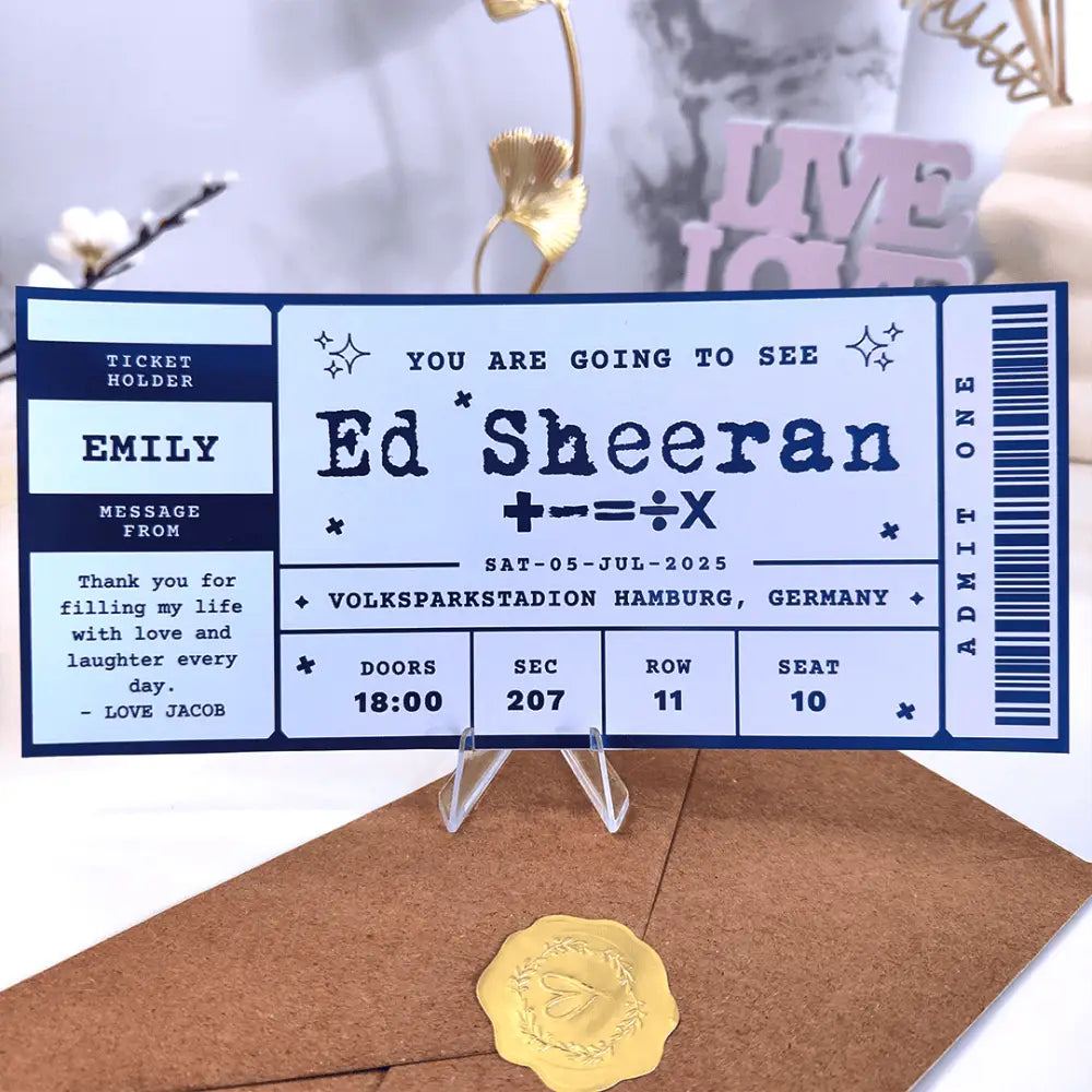 Special Gift for Music Lovers - Foil Ticket - Foil Ticket