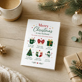 White husband christmas card with festive red and green text saying stronger than irish coffee greeting