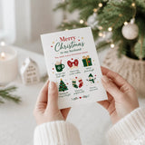 A white husband christmas card with festive illustrations and merry christmas to my husband text inspired by irish coffee
