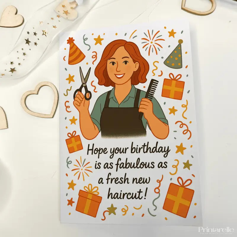 Stylists Hairdresser Birthday Card - Greeting Card