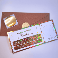 Personalized Foil Scratch-Off Concert Ticket