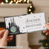 Christmas Surprise Foil Ticket - Disneyland Trip Reveal - personalised christmas foil, christmas foil ticket,
