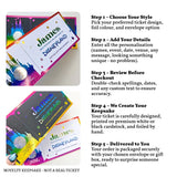 Christmas Surprise Foil Ticket - Disneyland Trip Reveal - personalised christmas foil, christmas foil ticket,