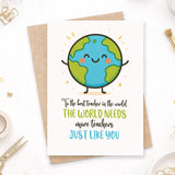 Teacher Appreciation Card – “The World Needs More Teachers Like You” - Greeting Card - Printarelle
