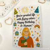 Teacher Happy Birthday Card for Blonde Women - Greeting Card