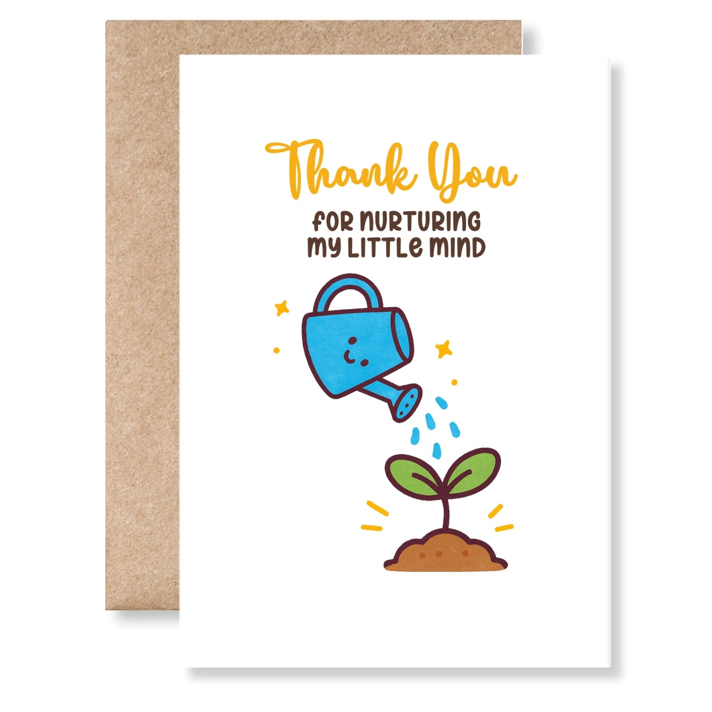 Teacher Thank You Card – Plant Growth Design - Greeting Card - Printarelle