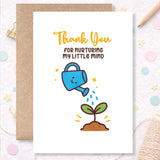 Teacher Thank You Card – Plant Growth Design - Greeting Card - Printarelle