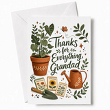 Handmade Greeting Card | Printarelle | A heartfelt thank you for a beloved grandad. This pretty botanical design brings