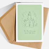 Every adventure starts with someone who knows the way. This stunning line art illustration shows a dad walking ahead
