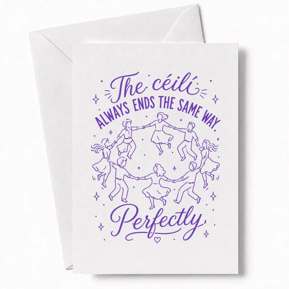 Handmade - Greeting Card - Irish Céilí Wedding Card – Always Ends Perfectly | Ireland