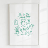 Handmade - Print - This Is My Thinking Room Funny Cat Toilet Print | Ireland