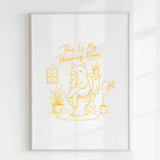 Handmade - Print - This Is My Thinking Room Funny Cat Toilet Print | Ireland