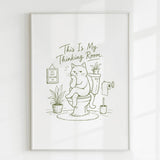Handmade - Print - This Is My Thinking Room Funny Cat Toilet Print | Ireland