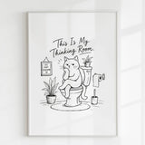 Handmade - Print - This Is My Thinking Room Funny Cat Toilet Print | Ireland