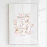 Handmade - Print - This Is My Thinking Room Funny Cat Toilet Print | Ireland