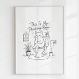 Handmade - Print - This Is My Thinking Room Funny Cat Toilet Print | Ireland