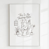 Handmade - Print - This Is My Thinking Room Funny Cat Toilet Print | Ireland