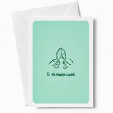 To the Happy Couple | Wedding Champagne Card - happy couple, wedding card, two hands raising, hands raising champagne,