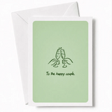 To the Happy Couple | Wedding Champagne Card - happy couple, wedding card, two hands raising, hands raising champagne,