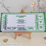 Unique Football Gift Custom Reveal Scratch Off - personalized foil match, real match ticket, football scratch-off,