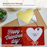 Valentine Scratch-Off Foil Ticket | Personalised Surprise Card - personalised valentine, surprise message, real foil,
