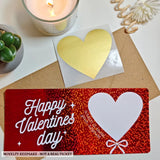 Valentine Scratch-Off Foil Ticket | Personalised Surprise Card - personalised valentine, surprise message, real foil,