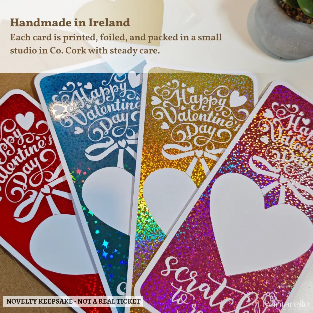 Valentine Scratch-Off Foil Ticket | Surprise Gift - valentine scratch-off, keepsake gift, experience reveals,