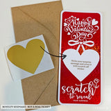 Valentine Scratch-Off Foil Ticket | Surprise Gift - valentine scratch-off, keepsake gift, experience reveals,
