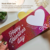 Valentine Scratch-Off Foil Ticket | Personalised Surprise Card - Pink Glitter Foil Ticket - Printarelle