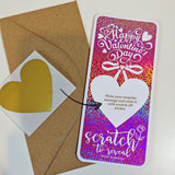 Valentine Scratch-Off Foil Ticket | Surprise Gift - Pink Glitter Foil Ticket - Printarelle