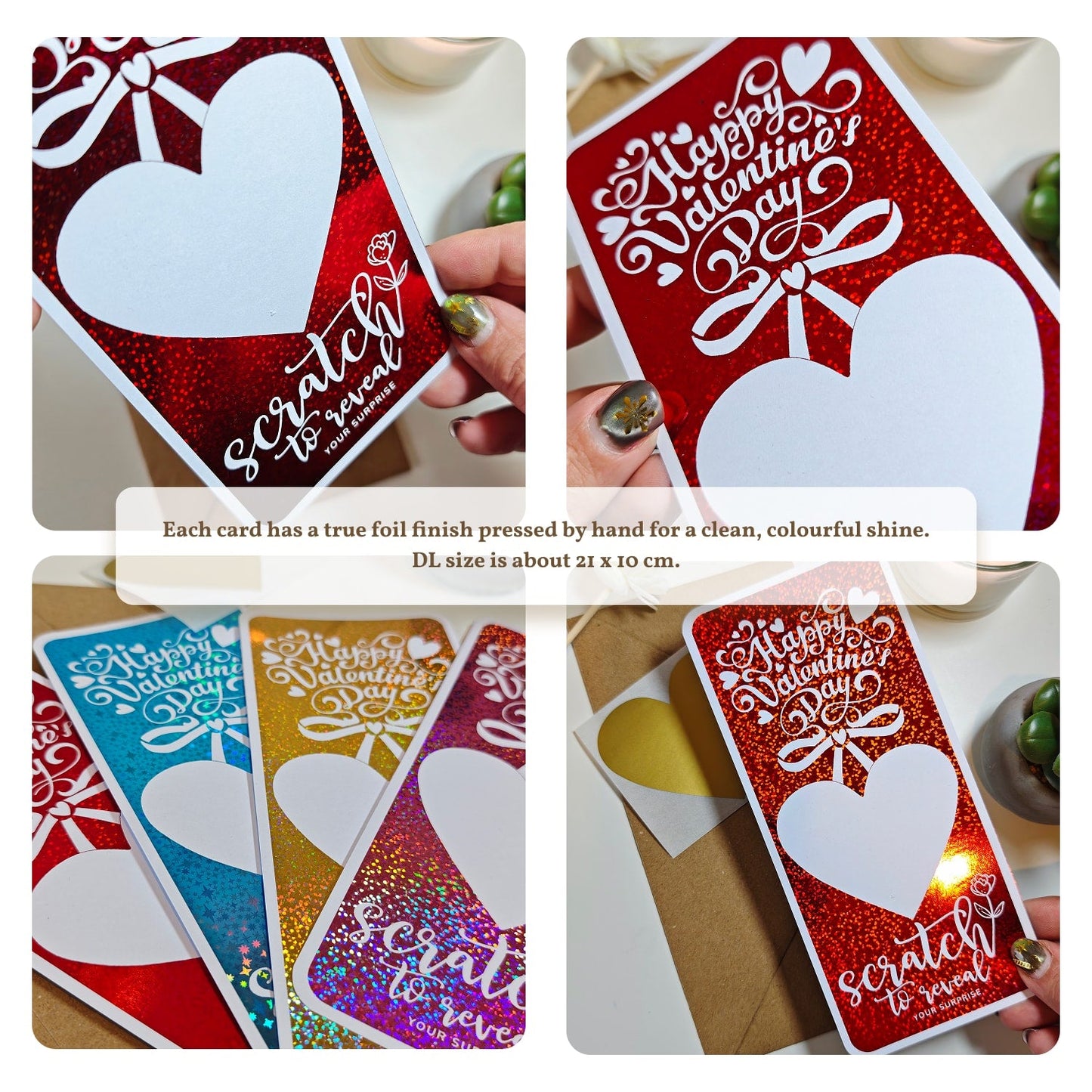 Valentine Scratch-Off Foil Ticket | Surprise Gift - Foil Ticket - Printarelle