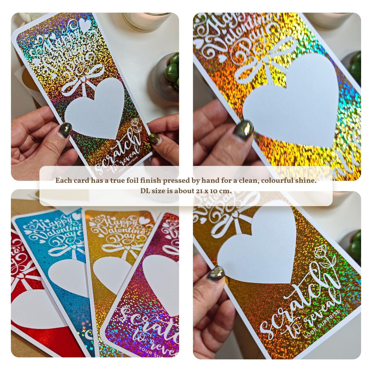 Valentine Scratch-Off Foil Ticket | Surprise Gift - Foil Ticket - Printarelle