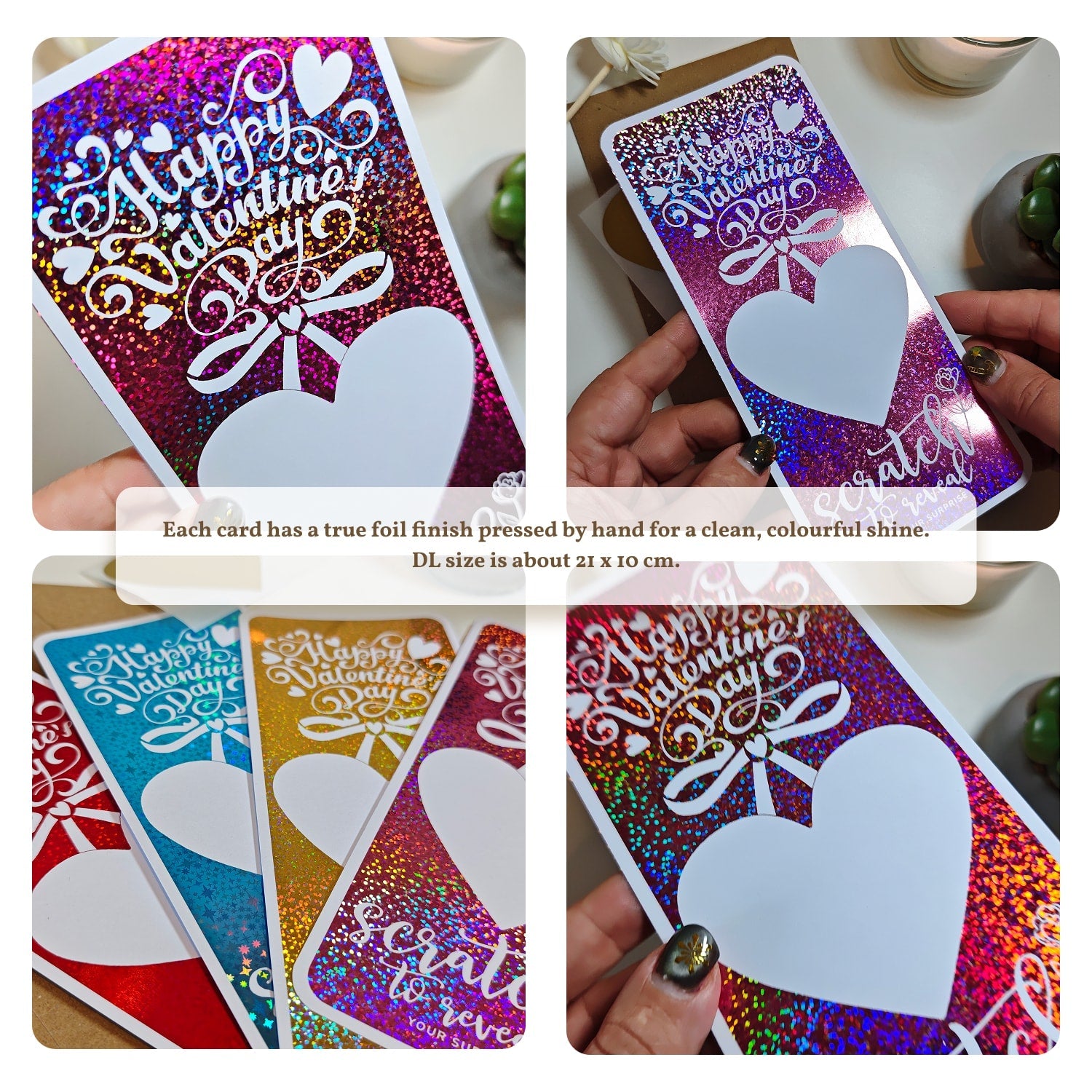Valentine Scratch-Off Foil Ticket | Surprise Gift - Foil Ticket - Printarelle