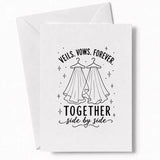 Handmade - Greeting Card - Two Brides Wedding Card – Veils Vows Forever Together | Ireland
