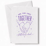 Handmade - Greeting Card - Anniversary Wedding Card – Together Still Hand in Hand | Ireland