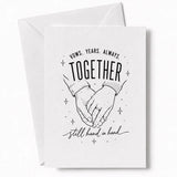 Handmade - Greeting Card - Anniversary Wedding Card – Together Still Hand in Hand | Ireland