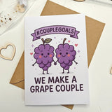 We Make a Grape Couple Card | Cute Anniversary Card - Greeting Card