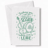 Handmade - Greeting Card - Irish Trad Music Wedding Card – Night Turns Into Session | Ireland