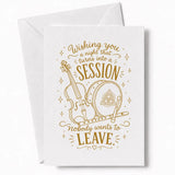 Handmade - Greeting Card - Irish Trad Music Wedding Card – Night Turns Into Session | Ireland